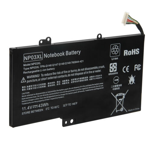 760944-421TPN-Q146, HSTNN-LB6L replacement Laptop Battery for HP Pavilion X360 13-A010DX, 4 cells, 11.4v, 43 Wh