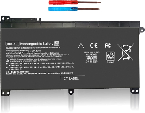 843537-541, 844203-850 replacement Laptop Battery for HP Pavilion X360 13-u000, Pavilion X360 13-u013TU 13-u014TU, 11.55v, 3470mah / 41.7wh