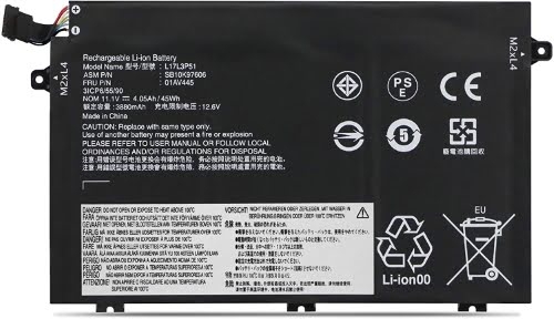 01AV445, 01AV446 replacement Laptop Battery for Lenovo ThinkPad E480 Series, ThinkPad E485 Series, 3 cells, 11.1V, 45wh