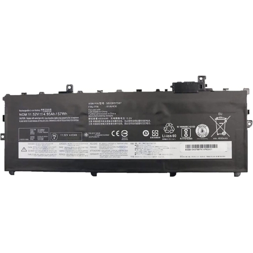 01AV429, 01AV430 replacement Laptop Battery for Lenovo ThinkPad X1 Carbon 2017, ThinkPad X1 Carbon 2018, 11.52v / 11.58v, 57wh