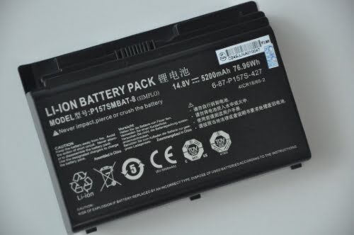 6-87-P157S-4273 replacement Laptop Battery for Clevo EON117-S, EON15-S, 14.8V, 5200mAh