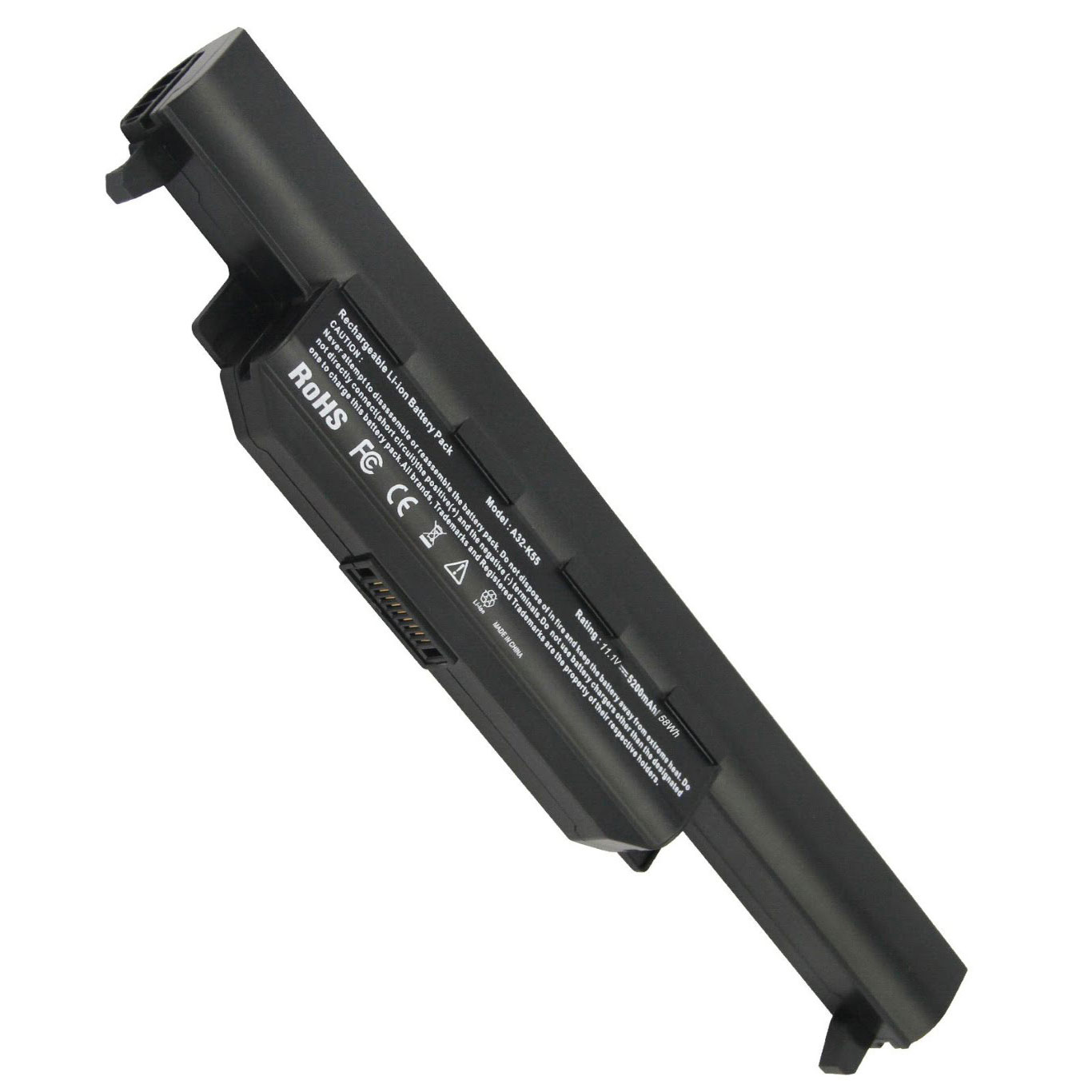 A32-K55, A33-K55 replacement Laptop Battery for Asus A45D, A45DE, 6 cells, 11.1 V, 5200 Mah