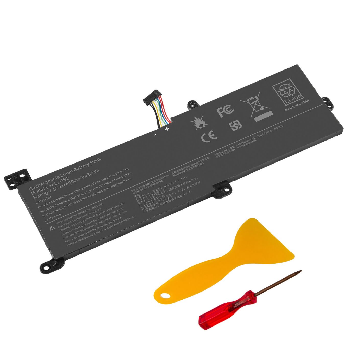 L16C2PB1, L16C2PB2 replacement Laptop Battery for Lenovo B320-14IKB, IdeaPad 130-14AST, 7.5V, 2 cells, 30wh