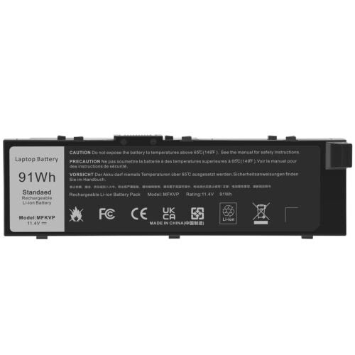 0FNY7, 1G9VM replacement Laptop Battery for Dell Precision 15 7510, Precision 15 7520, 3 cells, 11.4v, 91wh