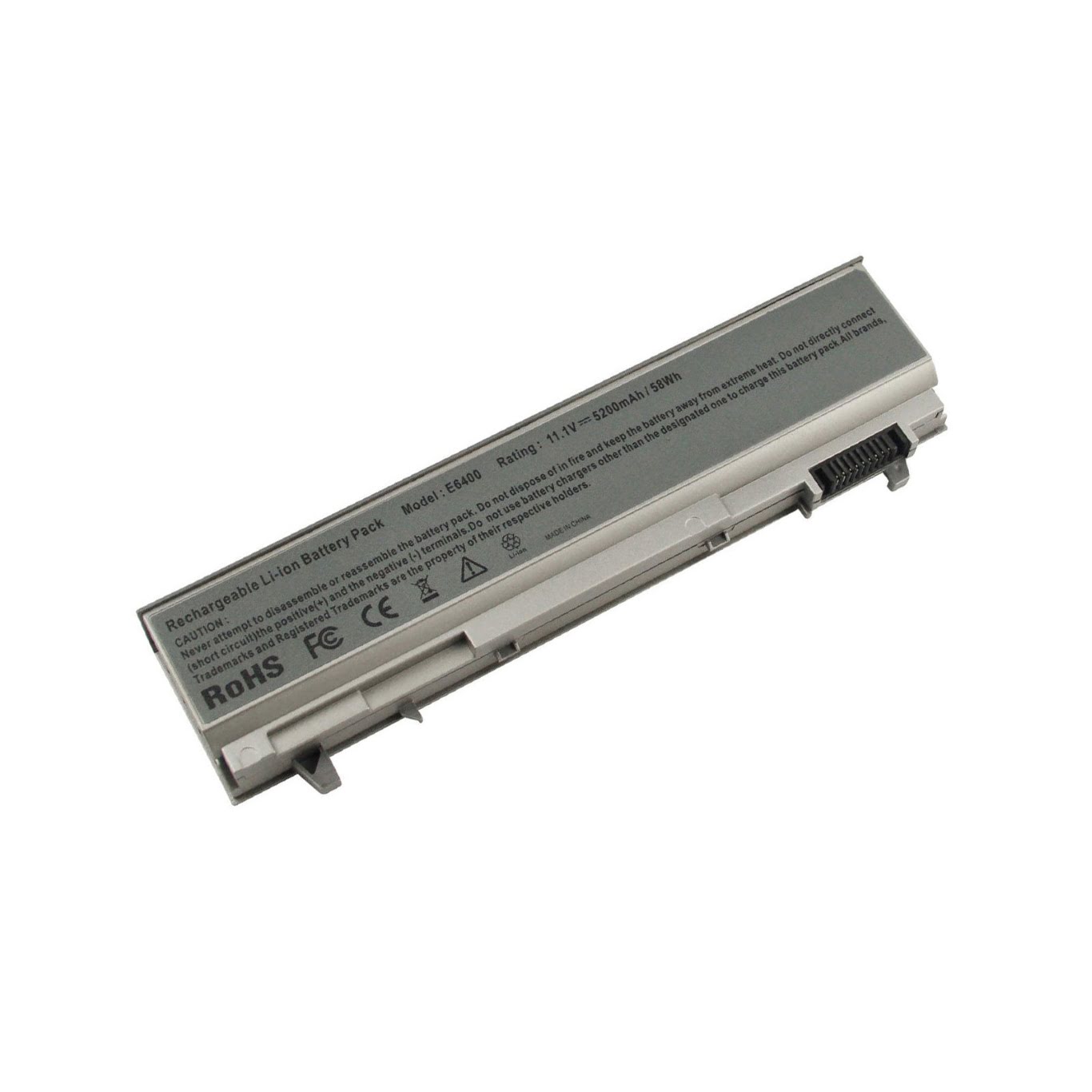 0GU715, 0H1391 replacement Laptop Battery for Dell Latitude E6400, 11.1 V, 6 cells, 5200 Mah