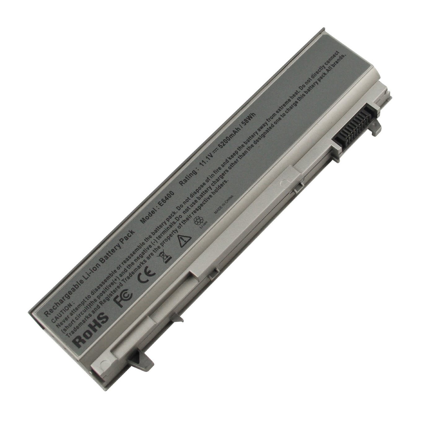 0GU715, 0H1391 replacement Laptop Battery for Dell Latitude E6400, Latitude E6410, 11.1 V, 6 cells, 5200 Mah