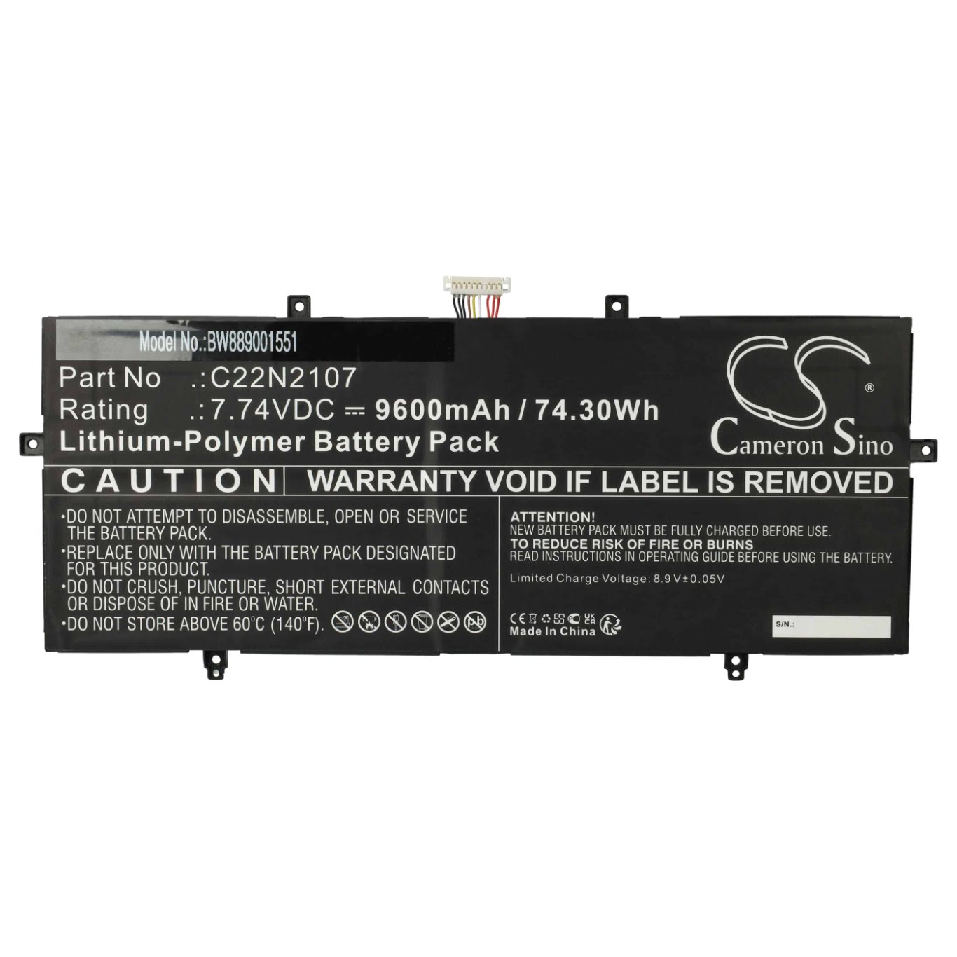 0B200-04160000, C22N2107 replacement Laptop Battery for Asus ZenBook 14 2022 UX4302ZA, ZenBook 14 Flip OLED UP3404VA, 4 cells, 7.74v, 95wh