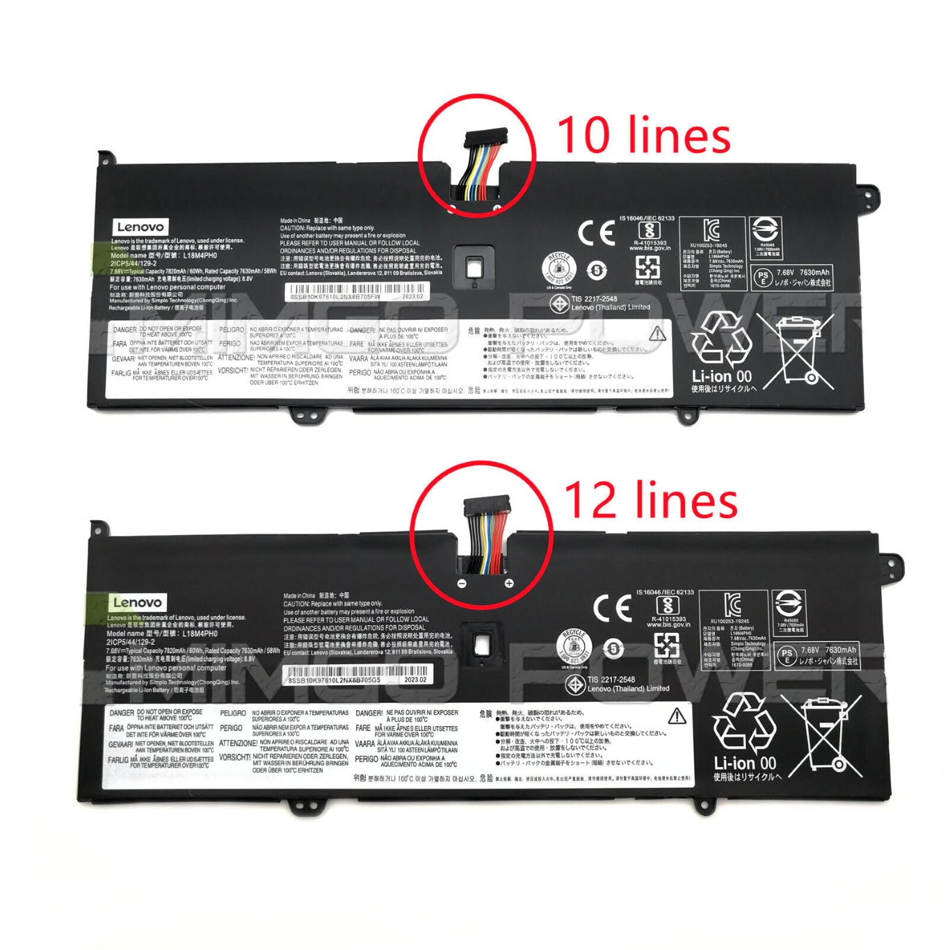 5B10T11585, 5B10T11586 replacement Laptop Battery for Lenovo YOGA C940, Yoga C940 14, 4 cells, 7.68v, 60wh