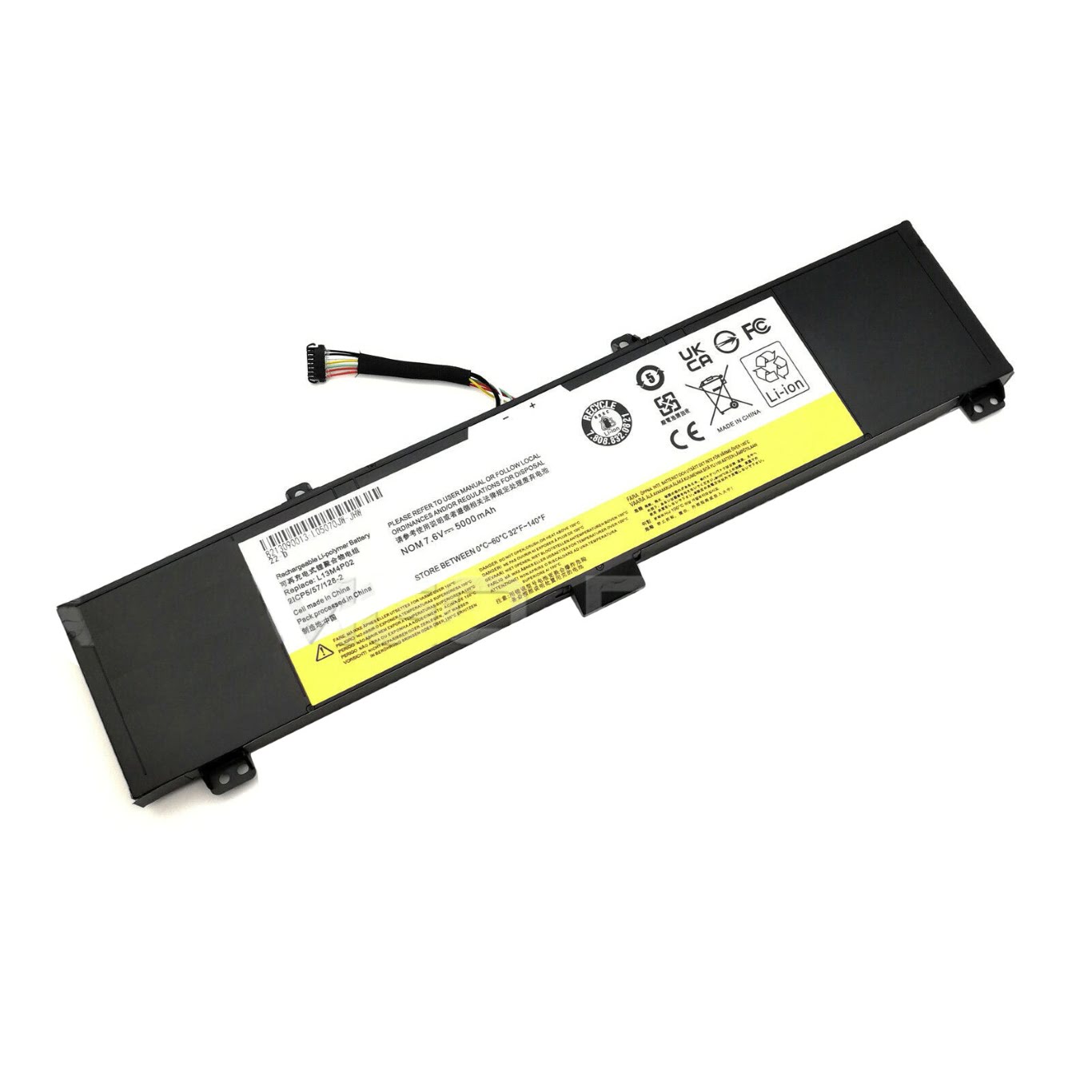 21CP5/57/128-2, 5B10K10190 replacement Laptop Battery for Lenovo Y50-70, Y50-70 Touch, 4 cells, 7.6v, 5000mAh