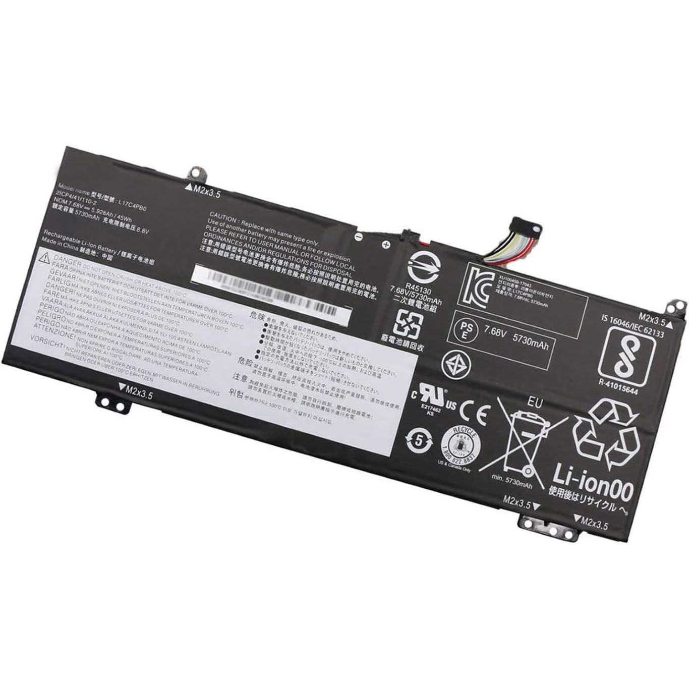 5B10Q16066, 5B10Q16067 replacement Laptop Battery for Lenovo 530S, Air 14, 7.68v, 4 cells, 45wh