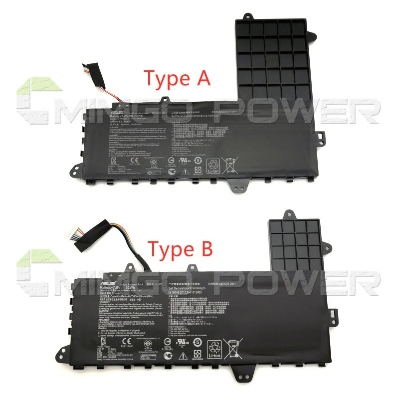 0B200-01400200M, 0B200-01400300 replacement Laptop Battery for Asus E402M, E402NA, 2 cells, 7.6v, 4110mah / 32wh