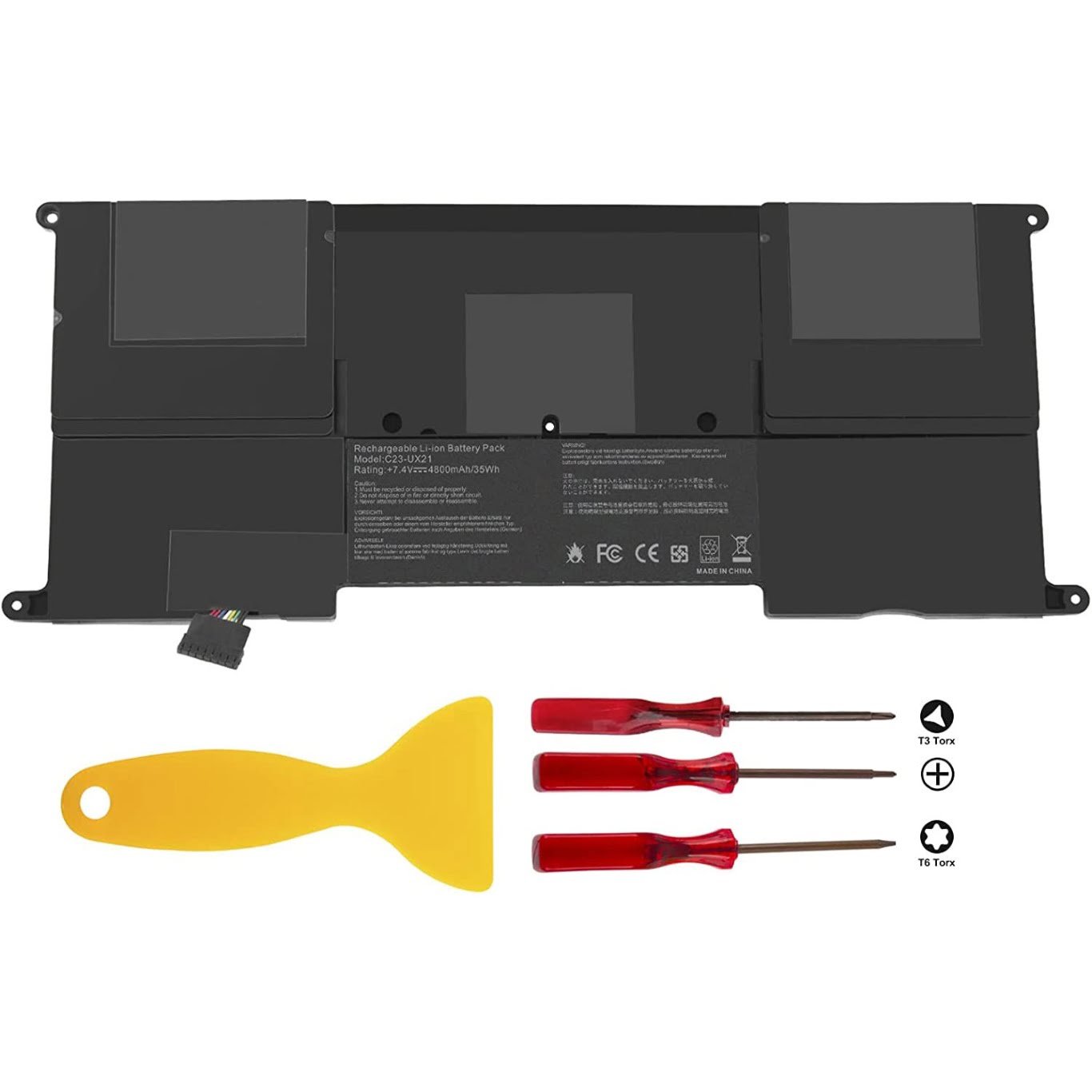 C23-UX21 replacement Laptop Battery for Asus UX21 Series, UX21 Ultrabook Series, 7.4V, 4 cells, 4800mah/35wh