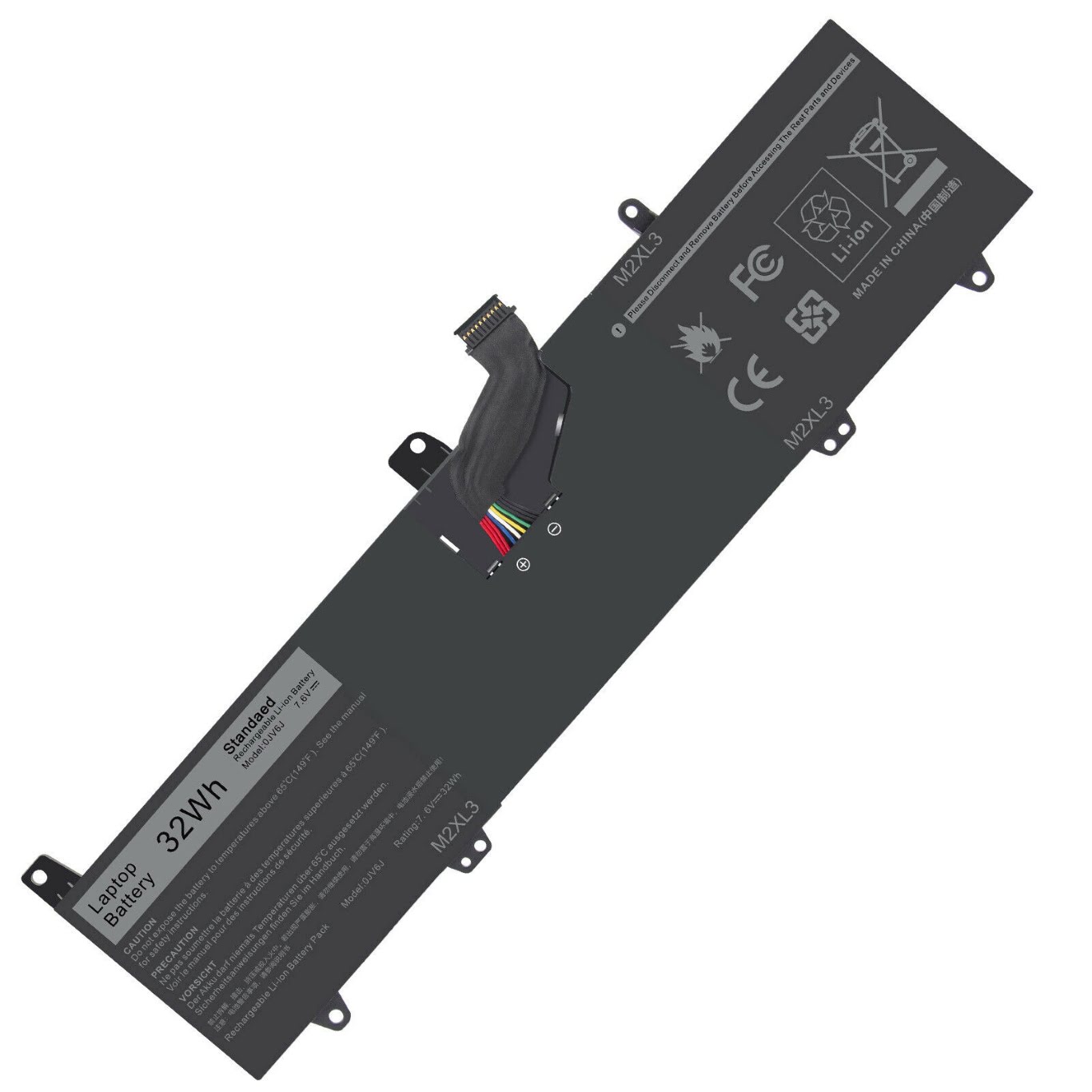 00JV6J, 0JV6J replacement Laptop Battery for Dell INS 11-3162-D1208L, INS 11-3162-D1208R, 7.6v, 32wh