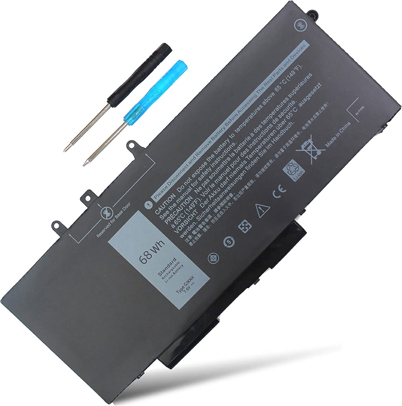 GD1JP, GJKNX replacement Laptop Battery for Dell Latitude 14 5490, Latitude 14 5495, 7.6v, 68wh