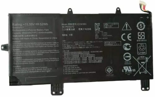 3ICP6/60/72, C31N1803 replacement Laptop Battery for Asus UX450FD, 11.55v, 4550mah (52wh)